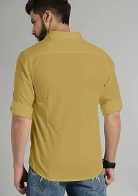 Fancy Cotton Blend Solid Casual Shirt For Men-thumb1