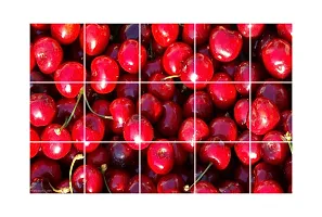 Saiii Designs Red Cherries Waterproof and Anti Oil Stain Kitchen Sticker-thumb1