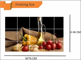 Saiii Designs Mediterranean Food Kitchen Sticker, Waterproof and Anti Oil Stain, Kitchen Wall Coverings Area (46Cm X 69Cm)-thumb3