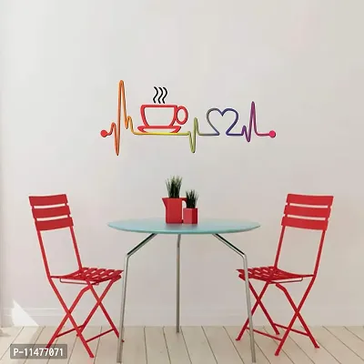 sai designs Wall Sticker for Cafe, Restaurants and Kitchens (40X91 cm),Multicolor(VT124)-thumb0