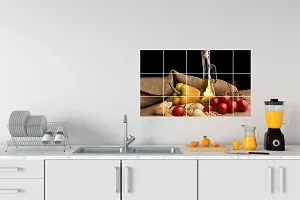 Saiii Designs Mediterranean Food Kitchen Sticker, Waterproof and Anti Oil Stain, Kitchen Wall Coverings Area (46Cm X 69Cm)-thumb1