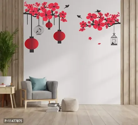 Saiii Designs Chinese Lamps in Double Sheet' Wall Sticker PVC Vinyl (76X142 cm)