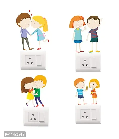 Saiii Designs Decorative Multicolor Swicth Board Stickers Size - 12cm x 10cm