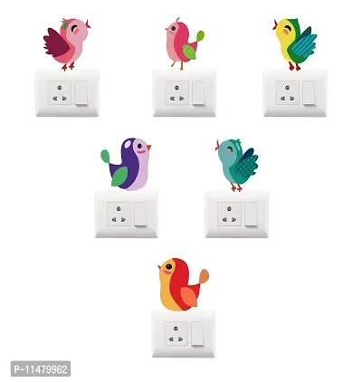 Saiii Designs Decorative Multicolor Swicth Board Stickers Size - 10cm x 8cm-thumb0