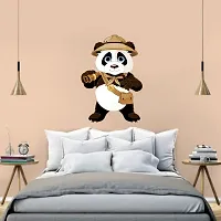 Saiii Designs Panda Wearing a Hat' Wall Sticker (84 cm X 58 cm)-thumb1