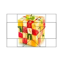 Saiii Designs Waterproof Kitchen Fruit Cube Wall Sticker Wallpaper/Wall Sticker Multicolour - Kitchen Wall Coverings Area (49Cm X79Cm)-thumb1