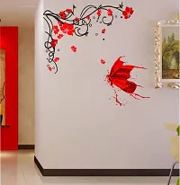 Saiii DesignsDecorative Floral Branch and Butterfly Wall Sticker (97 cm x 80 cm)-thumb2