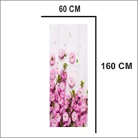 Decorative Pink Flowers Vinyl Fridge Cover Wallpaper Poster Adhesive Vinyl Sticker Fridge wrap Decorative Sticker (PVC Vinyl Covering Area 60cm X 160cm)-thumb2