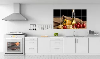 Saiii Designs Mediterranean Food Kitchen Sticker, Waterproof and Anti Oil Stain, Kitchen Wall Coverings Area (46Cm X 69Cm)-thumb2