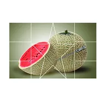 Saiii Designs Waterproof Kitchen Muskmelon Wallpaper/Wall Sticker Multicolour - Kitchen Wall Coverings Area (49Cm X 79Cm)-thumb1