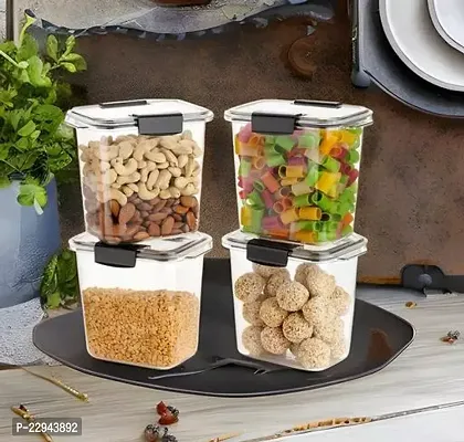 Plastic Containers Jars Pack Of 4