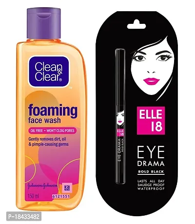 Clean  Clear Foaming Face Wash with Elle-18 Kajal