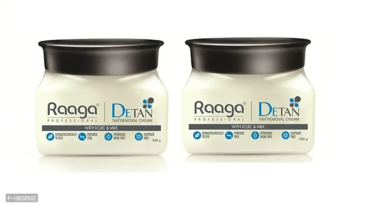 Original Raaga Professional DE-TAN for TAN Removel Cream -490g.m PAck of-2