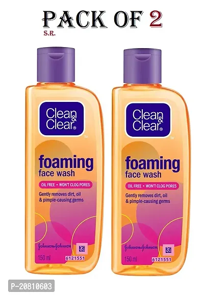Clean  Clear Foaming Face Wash 150 ml Pack Of-2-thumb0