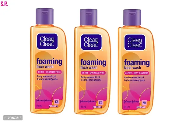Clean  Clear Foaming Face Wash 150ml (Pack Of-3)