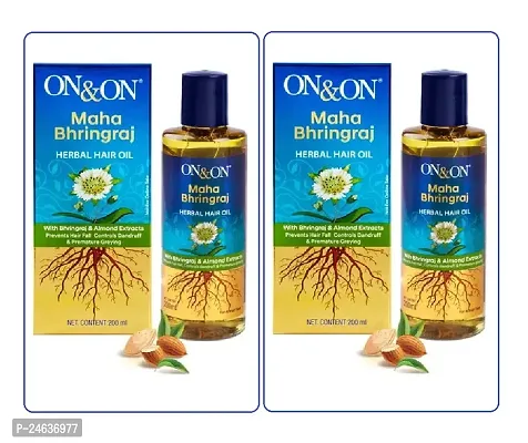 OnOn Maha Bhringraj Herbal Hair  Oil 200 ml (Pack Of-2)