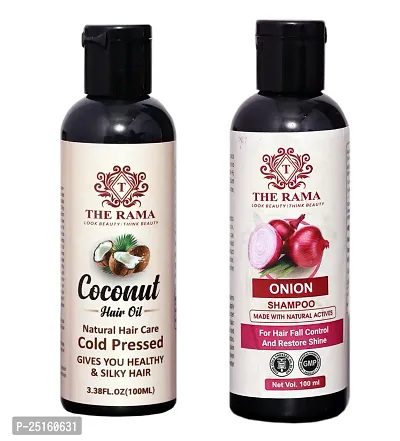 The Rama Coconut Hair Oil 100 ml And The Rama Onion Hair Shampoo  100 ml Combo Pack
