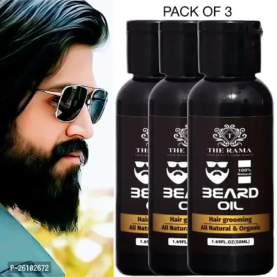 The Rama  Grooming Hair Growth Beard Hair Oil 50 ml Pack Of-3