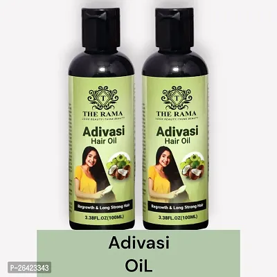 Adivasi hair Oil 100% Natural  hair Thicker Adivasi Hair Oil 100 ml (Pack Of-2) Brand: The Rama-thumb0