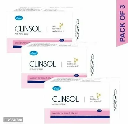 Clinsol Professional Best Quality Skin Care Original Vitamin E Anti Acne Soap 75 gm (Pack Of-3)