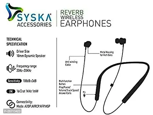 Buy New Syska C2 Wireless Bluetooth Neckband Metal Quality Bluetooth Headset black In The Ear Online In India At Discounted Prices