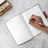 The Bling Stores Faux Leather Unique and Stylish Conference Planner and Organiser Office Diary A5 Notebook Diary with Pen for Men and Women-thumb4