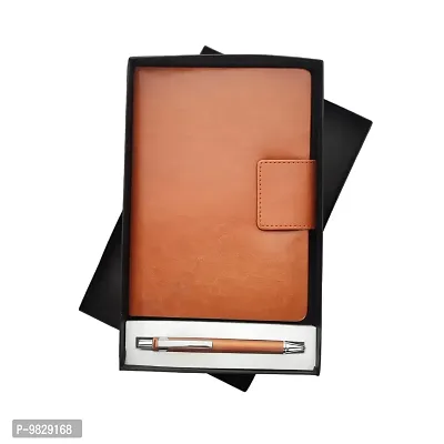 The Bling Stores Faux Leather Unique and Stylish Conference Planner and Organiser Office Diary A5 Notebook Diary with Pen for Men and Women-thumb2
