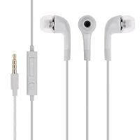 Earphones for Micromax Bolt A068 Earphone Original Like Wired In-Ear Headphones Stereo Deep Bass Head Hands-free Headset Earbud With Built in-line Mic, Call Answer/End Button, Music 3.5mm Aux Audio Jack (YR8, White)-thumb1