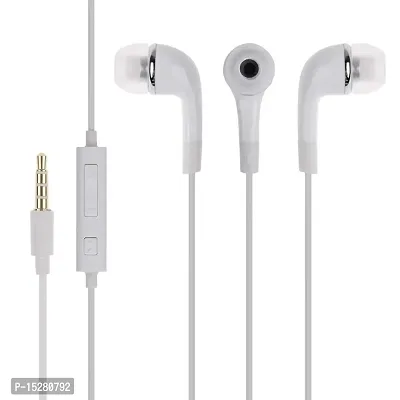 Earphones for Micromax Bolt A068 Earphone Original Like Wired In-Ear Headphones Stereo Deep Bass Head Hands-free Headset Earbud With Built in-line Mic, Call Answer/End Button, Music 3.5mm Aux Audio Jack (YR8, White)-thumb2