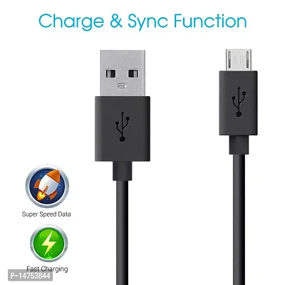 Siwi Fast Charging  Data USB Cable for Xiaomi Mi Pad 7.9, Mi Pad7.9, Xiomi Mi Pad 7.9, XiaomiMiPad7.9 USB Cable | Micro USB Data Cable | Sync Quick Fast Charging Cable | Charger Cable | Android V8 Cable (3.1 Amp, 1 Meter, BM, Black)-thumb3