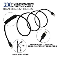 Siwi Type-C USB Cable for HTC Wildfire X USB Cable Original Like | Charger Cable | Rapid Quick Dash Fast Charging Cable | Data Sync Cable | Type C to USB-A Cable (4 Amp, 1 Meter/3.2 Feet, TC6, Black)-thumb2