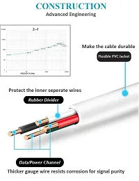 Siwi Fast Charging  Data USB Cable for Samsung Galaxy A3 USB Cable | Micro USB Data Cable | Sync Quick Fast Charging Cable | Charger Cable | Android V8 Cable (3.1 Amp, 1 Meter, WM, White)-thumb2