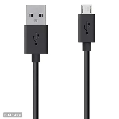 Siwi Fast Charging  Data USB Cable for Micromax Canvas X353 USB Cable | Micro USB Data Cable | Sync Quick Fast Charging Cable | Charger Cable | Android V8 Cable (3.1 Amp, 1 Meter, BM, Black)-thumb0