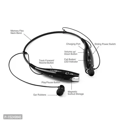 Siwi Wireless Bluetooth Headphones Earphones for Micromax X247 Earphone Bluetooth Wireless Neckband Flexible In-Ear Headphones Headset With Mic, Extra Deep Bass Hands-Free Call/Music, Sports Earbuds, Sweatproof (HBS2, Multi)-thumb4