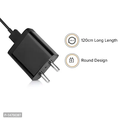 Siwi Fast Type-C Charger for Coolpad Cool1 Dual/Cool 1 Charger Adapter Wall Charger | Mobile Charger | Fast Charger | Android Charger with 1 Meter USB Type C Charging Data Cable (2.4 Amp, TMI, Black)-thumb2