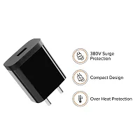 Siwi Fast Type-C Charger for Coolpad Cool1 Dual/Cool 1 Charger Adapter Wall Charger | Mobile Charger | Fast Charger | Android Charger with 1 Meter USB Type C Charging Data Cable (2.4 Amp, TMI, Black)-thumb3