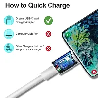 10W to 65W Type-C USB Cable for Moto G7 Power / G 7 Power USB Cable Original Like Charger Cable | Quick, Dash, Warp, Dart, Flash, Turbo, Super Vooc Fast Charging Cable | Data Sync Cable | Type C to USB-A Cable (6 Amp, 1.2 Meter/3.9 Feet, TCWV, White)-thumb3