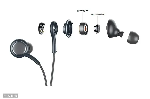 Siwi Earphone for Micromax X730 Earphones Original Like Wired Noise Cancellation In-Ear Headphones Stereo Deep Bass Head Hands-free Headset Earbud With Built in-line Mic, Call Answer/End Button, Music 3.5mm Aux Audio Jack (AK14, Black)-thumb4