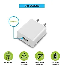 Siwi Fast Type-C Charger for Smartron SRT.Phone Charger Adapter Wall Charger | Mobile Charger | Fast Charger | Android Charger with 1 Meter USB Type C Charging Data Cable (2.4 Amp, TWE, White)-thumb1