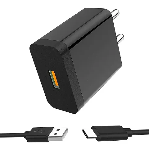 Siwi Fast Type-C Charger for Xiaomi Redmi 9C / 9 C Charger Adapter Wall Charger | Mobile Charger | Fast Charger | Android Charger with 1 Meter USB Type C Charging Data Cable (2.4 Amp, TMI1, Black)