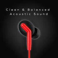 Siwi Earphone for Vivo Y21 2021 Earphones Original Like Wired Noise Cancellation In-Ear Headphones Stereo Deep Bass Head Hands-free Headset Earbud With Built in-line Mic, Call Answer/End Button, Music 3.5mm Aux Audio Jack (TL, Black/Red)-thumb2