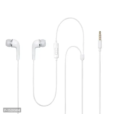 Earphones for Micromax Bolt Q370 Earphone Original Like Wired In-Ear Headphones Stereo Deep Bass Head Hands-free Headset Earbud With Built in-line Mic, Call Answer/End Button, Music 3.5mm Aux Audio Jack (YR8, White)-thumb3