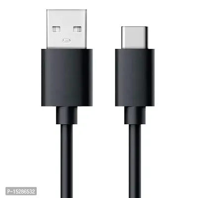 5W to 20W Type-C USB Cable for Realme X50M 5G / X 50 M USB Cable Original Like | Charger Cable | Rapid Quick Dash Fast Charging Cable | Data Sync Cable | Type C to USB-A Cable (4 Amp, 1 Meter/3.2 Feet, TC8, Black)-thumb0