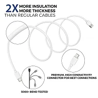 Siwi Type-C USB Cable for Micromax in 1B USB Cable Original Like | Charger Cable | Rapid Quick Dash Fast Charging Cable | Data Sync Cable | Type C to USB-A Cable (4 Amp, 1 Meter/3.2 Feet, TC6, White)-thumb2