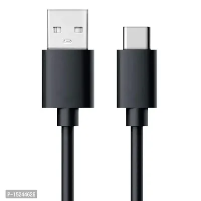 Siwi Type-C USB Cable for Google Pixel XE USB Cable Original Like | Charger Cable | Rapid Quick Dash Fast Charging Cable | Data Sync Cable | Type C to USB-A Cable (3.1 Amp, 1 Meter/3.2 Feet, TC3, Black)-thumb0