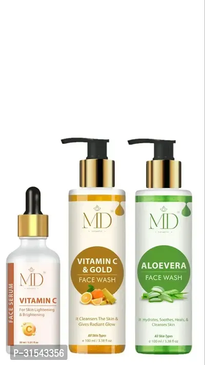 Classic Radiant Skin Trio Aloe Vera Facewash Vitamin C and Gold Facewash Vitamin C Serum-thumb0