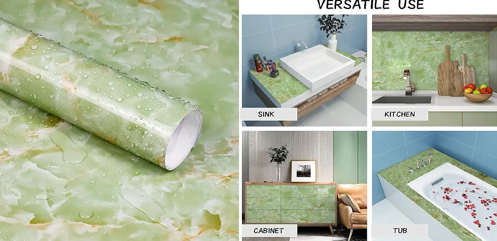 Designer Green Vinyl Wall Stickers Wallpaper