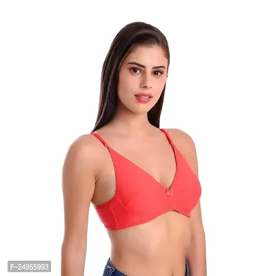 BLACK ME Women s Cotton Non Padded T-Shirt Bra (Pack of 1) (34, Pink)-thumb4