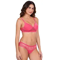 BLACK ME Women's Lightly Padded Lace Work Bra and Panty Set (Pack of 2)-thumb4