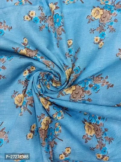 Stylist Polycotton Printed Unstitched Fabric For Women- 4.5 Meters